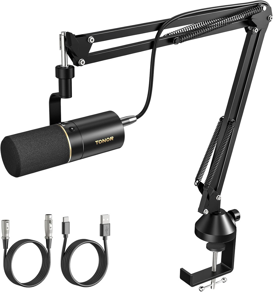 Dynamic Podcast Microphone, XLR/USB Mic for Podcasting, Recording, Streaming, XL
