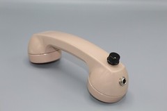 Circuit Bent Beige Lo Fi Telephone Microphone w/Filter Ctrl+ Mic Clip+Pop Filter