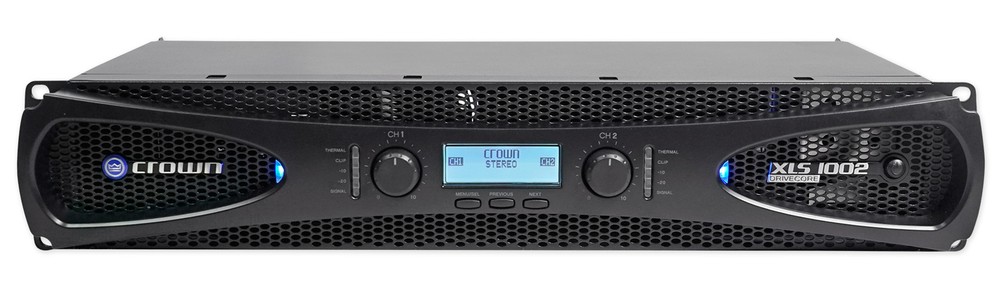 Crown Pro XLS1002 XLS 1002 700 Watt DJ/PA Power Amplifier Amp, Only 8 LBS + DSP!