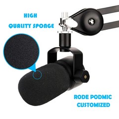 PodMic Pop Filter Foam Cover – Mic Windscreen Wind Cover Customized for Rode …