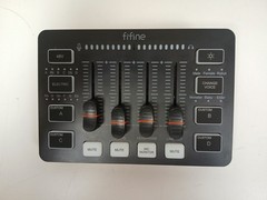 Fifine AmpliGame SC3 USB RGB Gaming Audio Mixer, Black