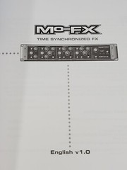 ELECTRIX MOFX Owners Manual – Time Synchronized FX