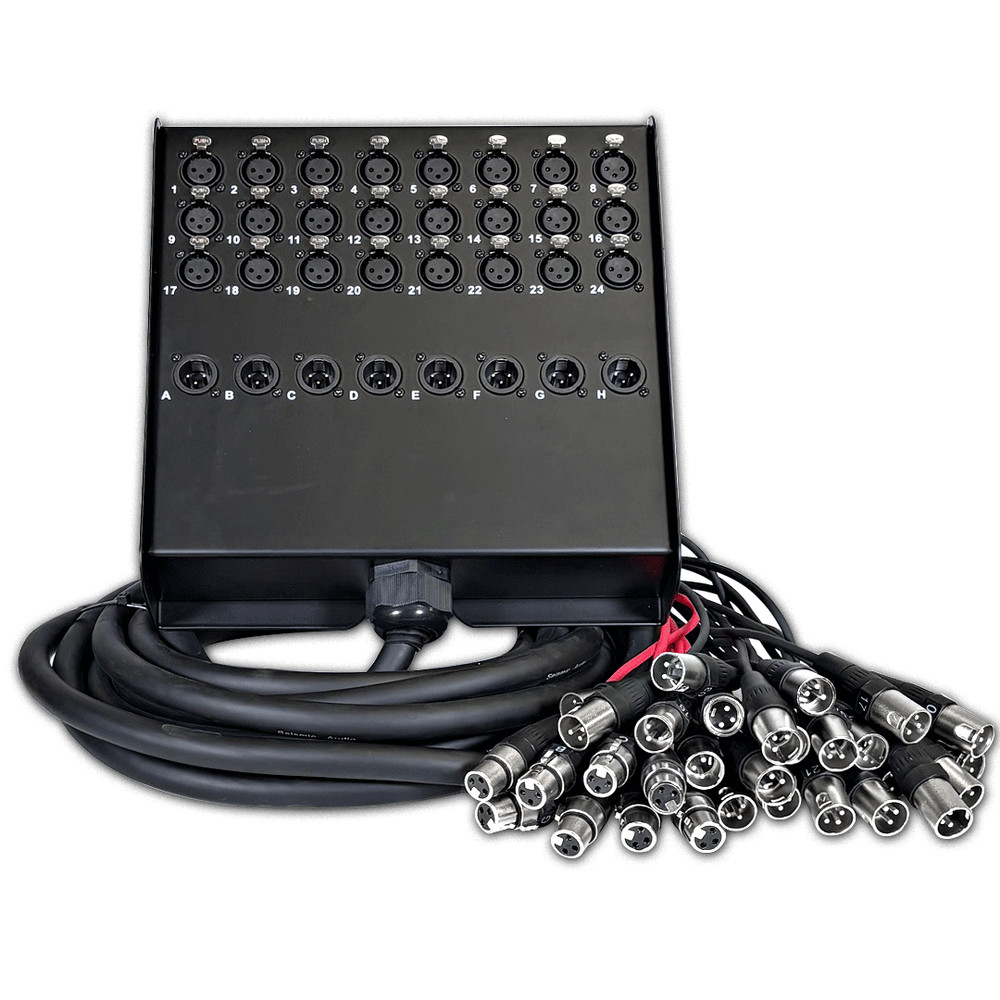 SACB-24x8x25 – 24 Channel 25 Foot XLR Low Profile Circuit Board Snake Cable