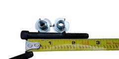 8pc Thick Baffle Speaker Mounting Bolts 1/4-20 x 2.5″ Long Black Oxide +Tee-Nut