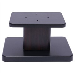 Black Walnut Speaker Stands for Bookshelf & Desktop, MDF/PVC, Pair
