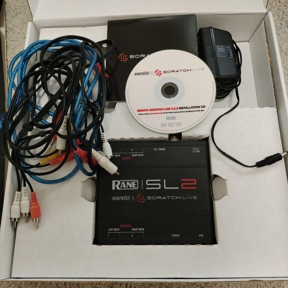 RANE SL2 Serato Scratch Live DJ DVS Audio Interface Control Vinyl Original Box