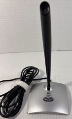 Logitech USB Desktop Microphone Silver Black Pivots Noise Canceling For PC/Mac