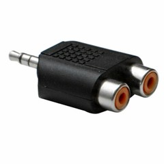 3.5 MM 1/8″ TRS Male to 2 RCA Female Splitter – Y Mini Pin Stereo Adapter Jack