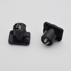 10pcs 3-Pole XLR Connector Panel Mount Male Jack Audio Adapter Chassis End Plug
