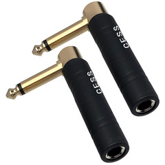 CNCESS CESS-190 Guitar Plug Adapter Right Angle 1/4 Inch TS Female to 1/4 Inch T