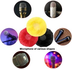 None Branded 200-Piece Disposable Microphone Cover, Black, 3 Inch, KTV Record…