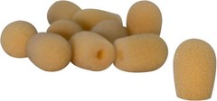 Tan Windscreens for Headset Microphones 10 Pack Noise Reduction Breath Noise