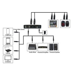 2 Channel UHF Wireless Microphone System Dynamic Pro Audio Handheld Mic Karaoke