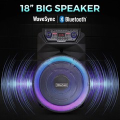 4500W Portable Bluetooth Party Speaker 18″ Subwoofer Heavy Bass Sound System DJ