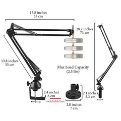 for Creators Microphone Arm Compatible with Rode PodMic, NT-USB, NT1-A, NT1, Mic