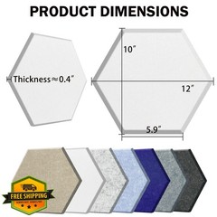 SHJADE Hexagon Acoustic Panel Light Sky Blue 12pc