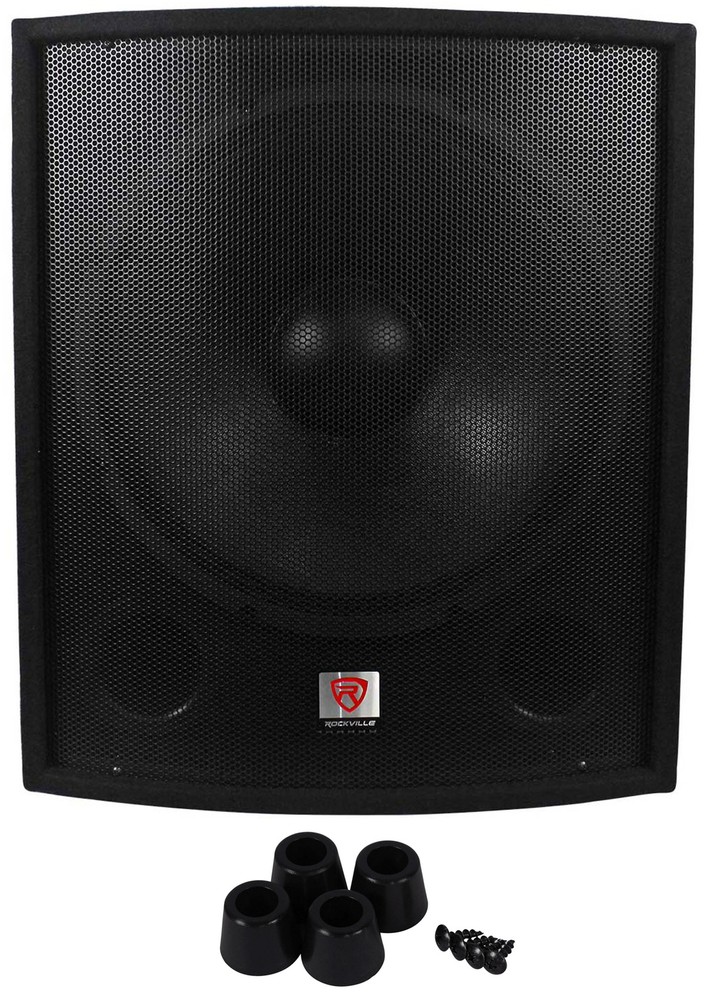 Rockville SBG1188 18″ 1000 Watt Passive Pro DJ Subwoofer, MDF Cabinet/Pole Mount