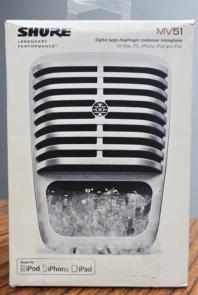 Shure MV51 Digital Large Diaphragm Condenser Microphone for Apple