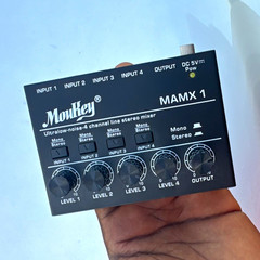 Moukey MAMX 1 Ultralow-Noise 4-Channel Line Stereo Mixer 1/4″ TRS