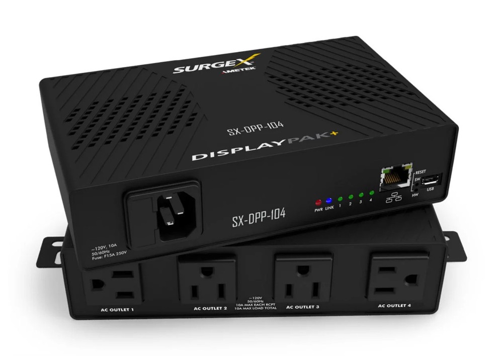 SurgeX SX-DPP-104 Surge Suppressor IP Multi-Stage 4 Outlet 10A