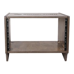 Sound Town 6U Baltic Angled Studio Equipment Rack Weathered Brown (SDRK-6SLB)