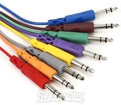 Hosa CSS-845 1/4″ TRS Male Patch Cable 8-pack – 1.5′ (Various Colors)