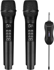 2x K28 Rechargeable Wireless Microphone Karaoke Cordless (1) Volume Control