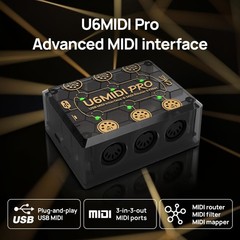 U6MIDI Pro – MIDI Interface with Router, Mapper, and Filter – Plug-and-play USB