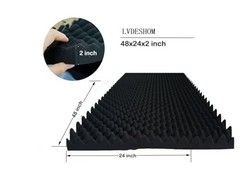 1 Pack Egg Crate Foam soundproof wall panels,Sound Absorbing for Black
