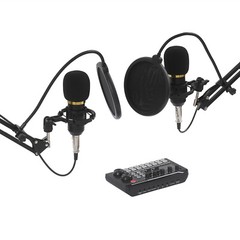 Podcast Equipment Bundle Microphone and Professional Audio Mixer F998 Sound Card
