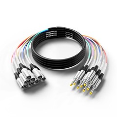 15ft Snake Cable, 8-Channel Shielded Audio Cable 1/4“ TRS to XLR Male, with …