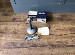 NOS NEW IN BOX Vintage Astatic JT-30 Bullet Crystal Microphone W/ Stand