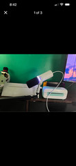White BEACN Microphone [NO BOX], Boom Arm INCLUDED, ALL WIRES INCLUDED