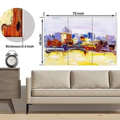6 Pack Art Acoustic Panels Soundproof Wall Panels,72×48 inch Sound 72X48 City