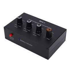 Microphone Preamplifier Compact Adjustable Gain For Studio Use Black Recommended