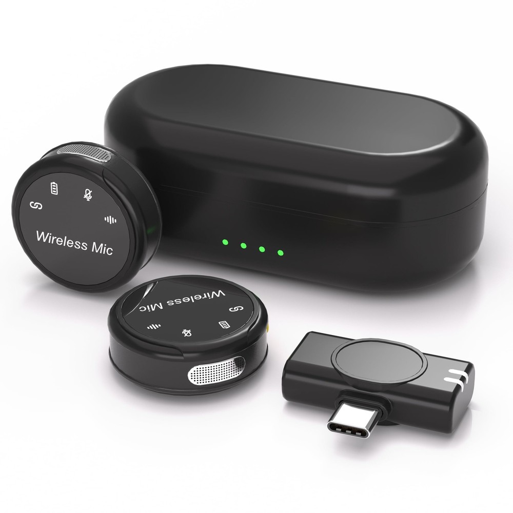 Wireless Lavalier Microphone for iPhone 15 16, iOS and Android Devices,with N…