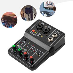 2-Channel USB Audio Mixer with Phantom Power and Real-Time Monitoring