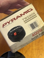 PYRAMID Tweeter Driver TWD60X NOS 400 Watt 8 Ohm 20oz Magnet Screw On