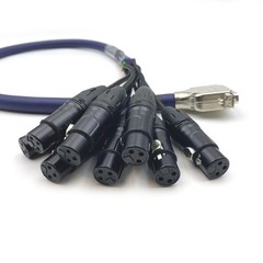 6.56ft DB25 to XLR Female Snake Cable, DB25 Male to 8 Channel XLR 3Pin Female…