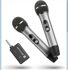 ECHOMUSSY – Wireless Microphones With Receiver 200ft Range, 40 Hour – New In Box