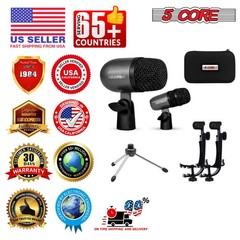 5 Core Tabla Mic Indian Instrument Microphone Set for Bayan & Dayan Dholak Mic