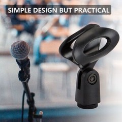 1-4x Black Universal Nut Adapter Microphone Clip Clamp Holder For Most Mic stand