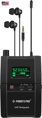 Phenyx Pro PTM-10 Stereo Wireless in Ear Monitor System Bodypack Receiver, Perfo