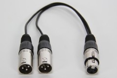 10x Y Adapter One 1 x Female to Two 2 x Male XLR Splitter Cable Lead Dual DMX