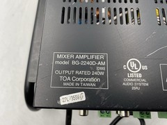 TOA Mixer Amplifier BG-2240D-Am 240 Watt, 70 Volt Speaker Output
