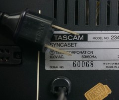 Tascam Syncaset 234 80’s 4 Track Rack Multitrack Cassette Tape Recorder – 100V