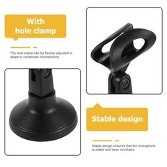 3 Sets Wide Clamp for Mic Adjustable Microphone Clip Holder Stand