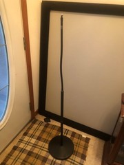 MICROPHONE GOOSENECK STAND & BASE PLATE BLACK WEIGHTED 11″ WIDE with BALL MOUNT