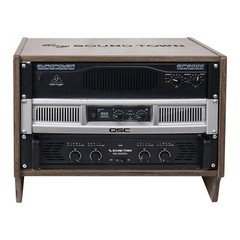 Sound Town 6U Baltic Angled Studio Equipment Rack Weathered Brown (SDRK-6SLB)