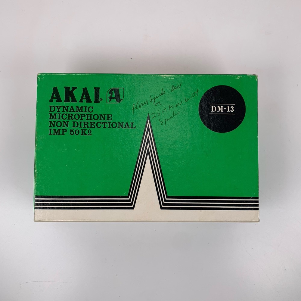 Vintage Akai DM-13 Dynamic Microphone Non Directional W/Original Box
